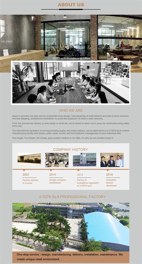 Company Overview - Guangzhou Super U Shop Fitting Ltd