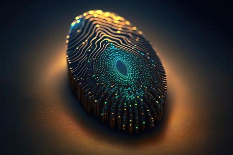 3d illustration fingerprint scan provides security access with ...
