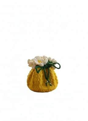 Buy Crochet White Daisy Potli Bag for Styling | Perfect for Daily Use ...