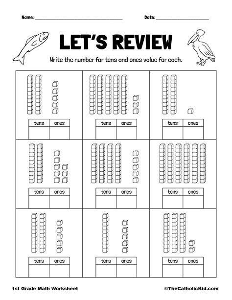 Tens Ones Worksheets Printable Worksheet For Tens And Ones For Kids