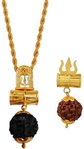 Sullery Religious Beautiful Yoga Om Shankar Trishul Damaru Locket With ...