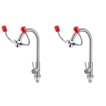 2pcs Eye Washer Shower Faucet Wall Mounted Sink Eye Flush Shower Sink ...