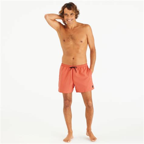 Men’s surfing boardshorts swim shorts, Hendaia pockets brick
