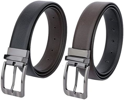 Buy RUSHQ Reversible Genuine Italian Leather Black/Brown Belt For Men ...