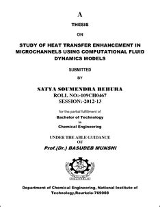 Study of Heat Transfer Enhancement in Microchannels using Computational ...