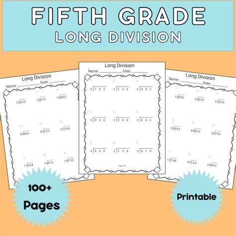 Image result for 5th Grade Math Worksheets Printable Long Division