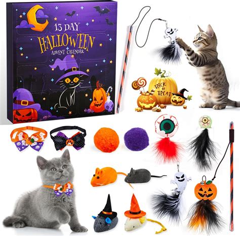 Amazon.com: Halloween Cat Advent Calendar 2024, 13 Day Cat Halloween ...