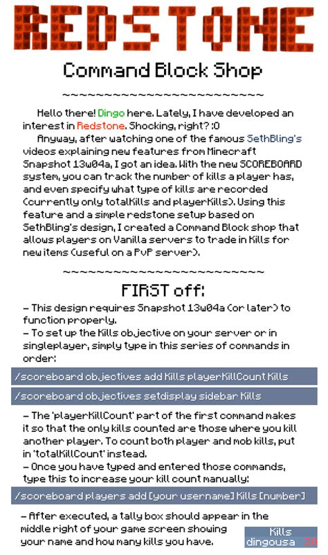 Image result for Minecraft Command Block Shop