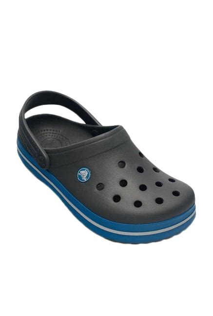 Crocs Unisex Crocband Charcoal Grey & Blue Clogs - Price History