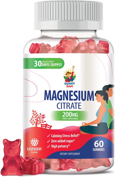 Amazon.com: Magnesium Gummies for Kids & Adults - 200mg - Calm ...