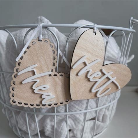 Heart Name Tag - Etsy