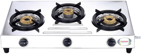 3 Burner Stainless Steel Gas Stove - SOWBAGHYA