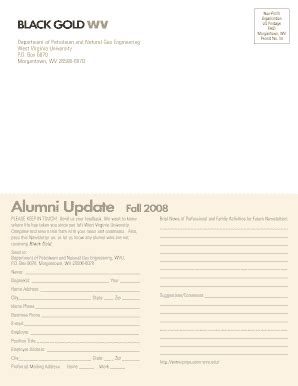 Fillable Online pnge cemr wvu Alumni Update - Petroleum and Natural Gas ...