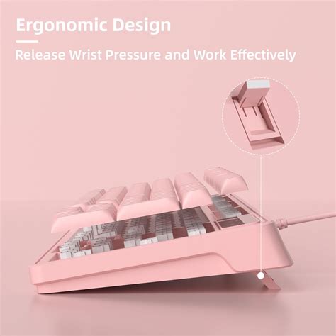 MageGee 96% Pink Wired Gaming Keyboard, 98 Keys RGB India | Ubuy