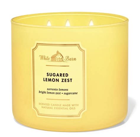 WHITE BARN Sugared Lemon Zest 3-Wick Scented Candle (14.5 Oz ...