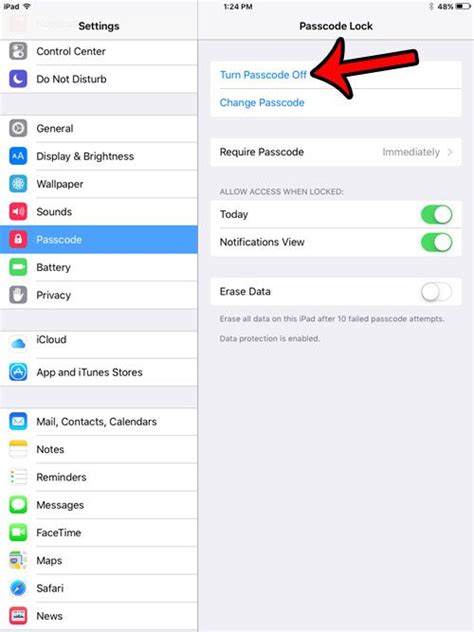 Image result for Disable iPad Passcode