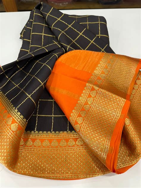 Pure Mysore silk saree 120 gram thickness Silk mark certified – www ...