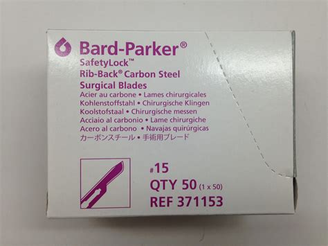 ASPEN 371153 Bard-Parker SafetyLock Rib-Back Carbon Steel Surgical ...
