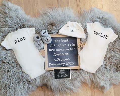 Gray twin pregnancy announcement surprise twins unexpected twin ...