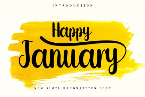 Happy January Font by Preketek texs · Creative Fabrica