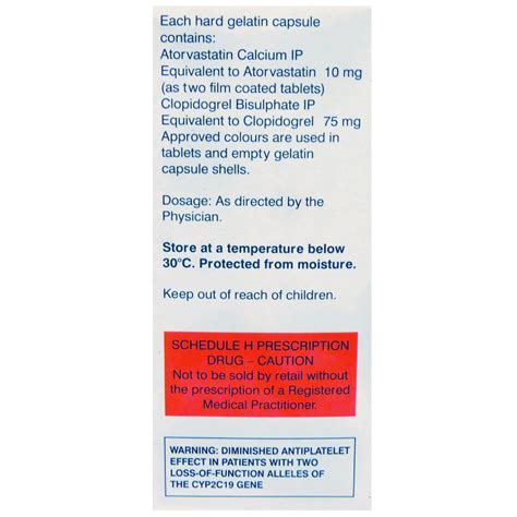 Clopitab CV 10 Tablet | Uses, Side Effects, Price | Apollo Pharmacy