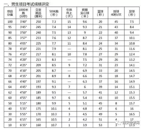 2020西安中考体育考试方法、评分标准全汇总，抓紧看！_项目