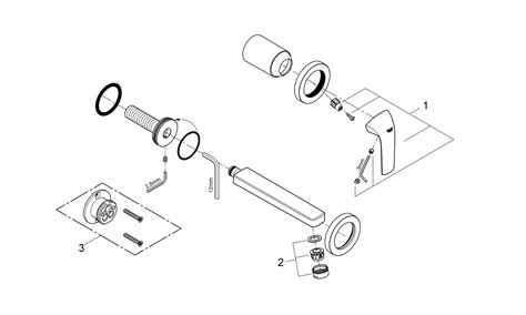 GROHE BauCurve Two-hole basin mixer | GROHE