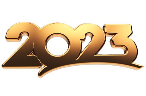 Golden 2023 Happy New Year 3d Text Typography Letters Greetings, 2023 ...