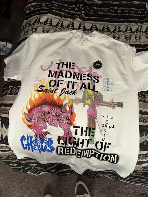 Utopia saint Michael tee and gods country long sleeve just came in : r/travisscott