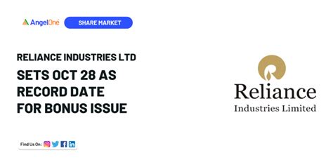 Reliance Industries Sets Oct 28, 2024, As the Record Date for 1:1 Bonus ...