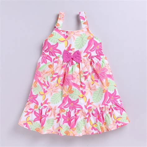 Girls Floral Cotton Frock Dress | 100% Woven Cotton Summer Dress for ...