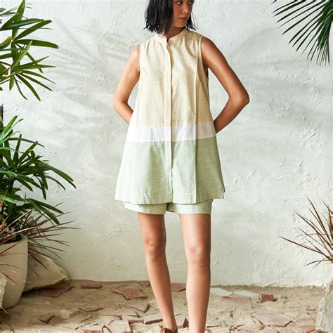 "Banofi" Coord - Lime Yellow & Mint Color-Blocked Outfit – Canoopi