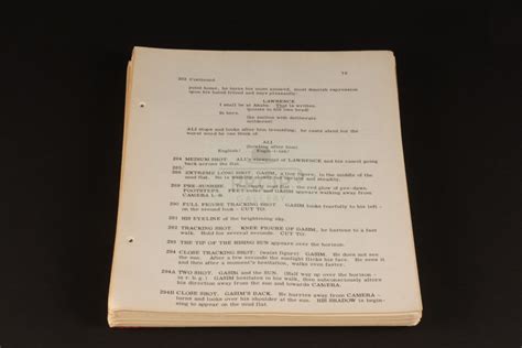 The Prop Gallery | Production used script