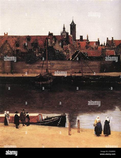 View of Delft (detail) 1659-60 by Johannes Vermeer Stock Photo - Alamy