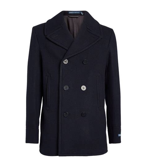Polo Ralph Lauren Wool-blend Pea Coat in Blue for Men | Lyst