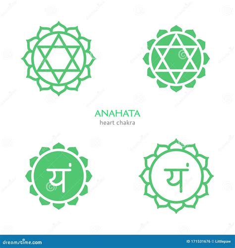 Anahata, Heart Chakra Symbol. Colorful Mandala Stock Vector ...