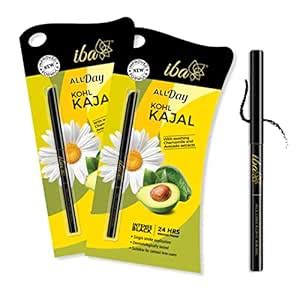 Iba All Day Kohl Kajal, Jet Black, 0.30g (Pack of 2) | 24 Hr Long Stay ...
