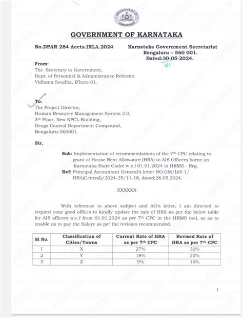 7th Pay Commission HRA Revision Order | JNYANABHANDAR