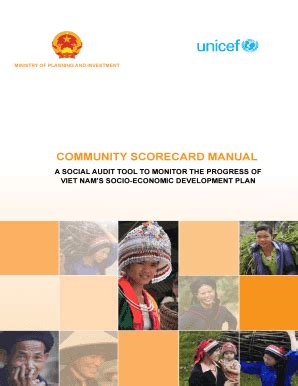 Fillable Online unicef Community scorecard manual A social audit tool ...