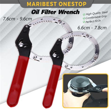 Universal Adjustable Oil Filter Wrench Pembuka Oil Filter Opener Pembuka Filter Minyak Hitam ...
