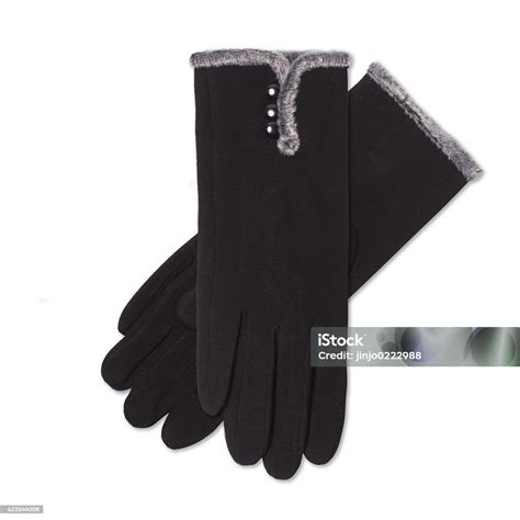 Womens Black Gloves Isolated On White Stock Photo - Download Image Now ...
