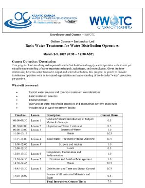 Fillable Online USET Water Distribution Operator ABC Class I ...