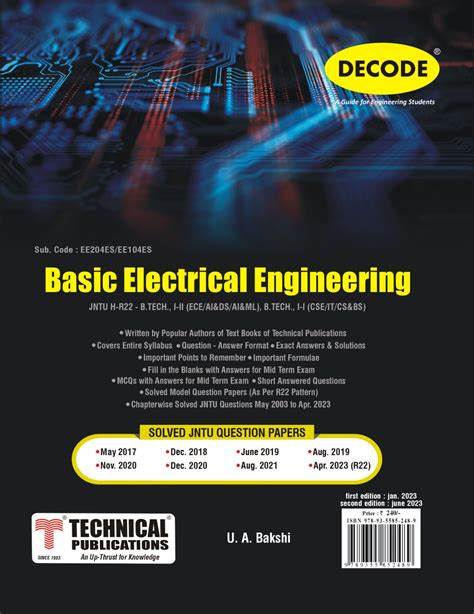 Basic Electrical Engineering for JNTU-H 22 Course (I - I - CSE/IT/CS&B ...