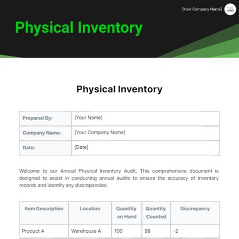 Free Concession Stand Inventory Template to Edit Online