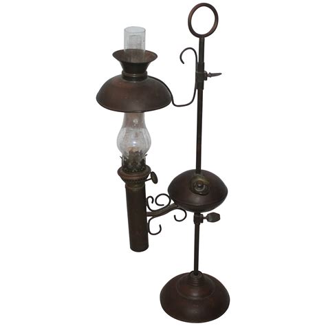 19th century Primitive Painted Early American Floor Lamp For Sale at ...