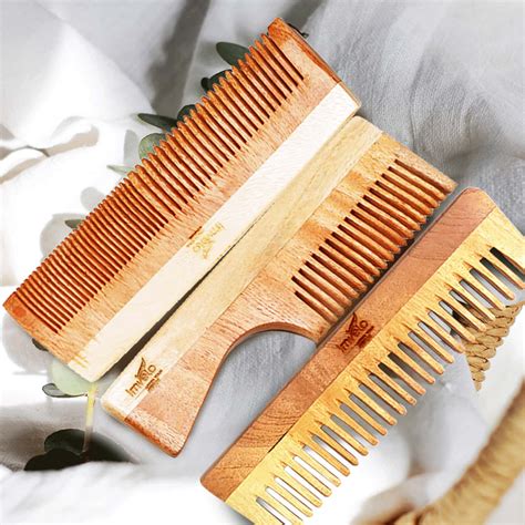 Buy IMVELO NEEM WOODEN COMBS | 1 FINE + 1 DUAL TOOTH + 1 WIDE TOOTH ...