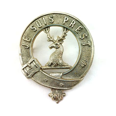 Scottish, Original Lovats Scouts Cap Badge – Je Suis Prest, 2 Lug ...