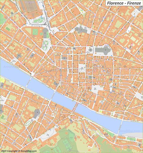 Detailed tourist maps of Florence | Italy | Free printable maps of ...