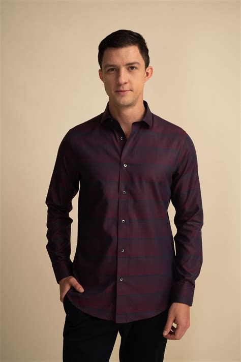 Wine Broad Stripe Shirt – Kaapus