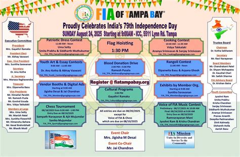 India’s 79th Independence Day Celebrations, India Cultural Center and ...